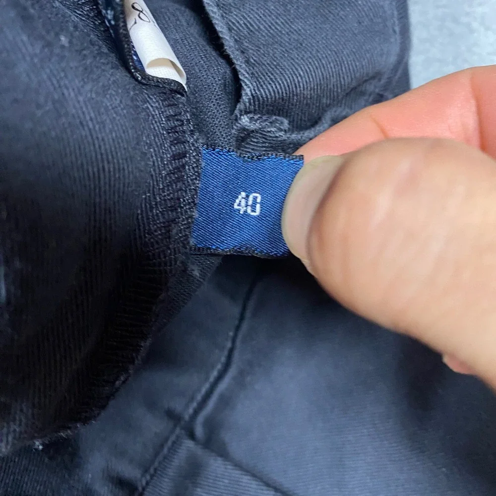 Polo Ralph Lauren Andrew Short Mens 40 Navy Blue Pleated Chino Cotton Twill